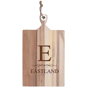 Acacia Cutting Board With Handle- Designed To Be  Laser Engraved