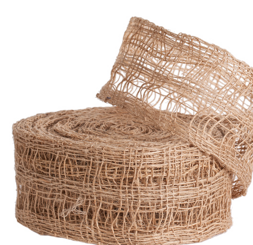 Woven Jute Eyelet Ribbon - 9 Meters