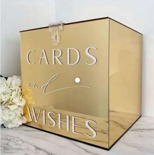 Gold Mirrored Acrylic Wishing Well