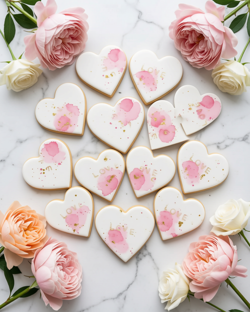 Heart Shaped Fondant  Favour Cookies
