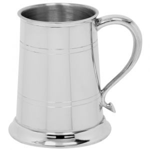 British Pewter with Swan Handle Tankard