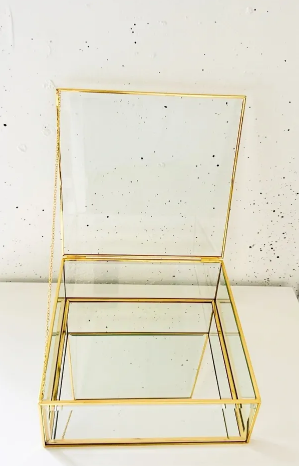 Glass Keepsake Box Gold Trim (Stefanothiki)