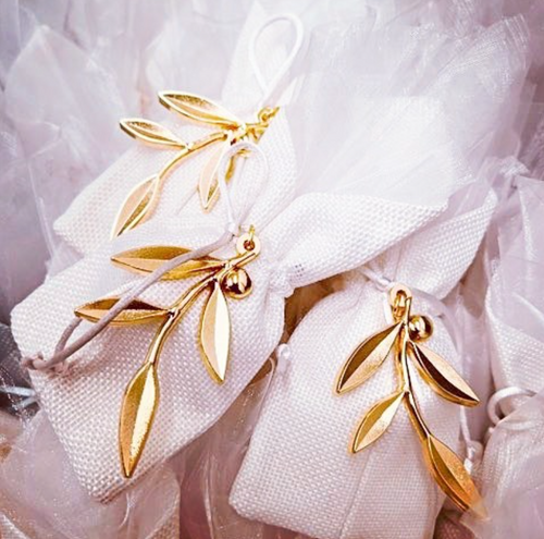 Gold Olive Leaf Pendant - Pack of 6