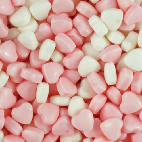 Candy Hearts Pink & White 1kg Bag