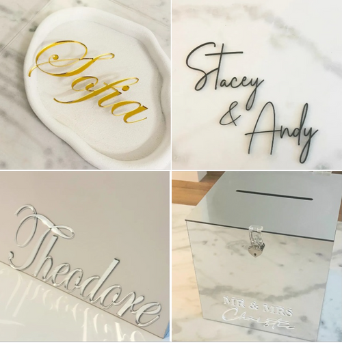 Wishing Well Acrylic Lettering