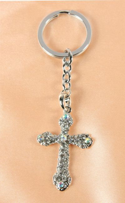 Diamante Cross keyring