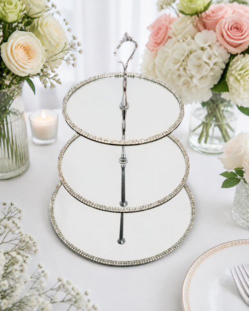 Diamante Edge 3 Tier Cake Stand