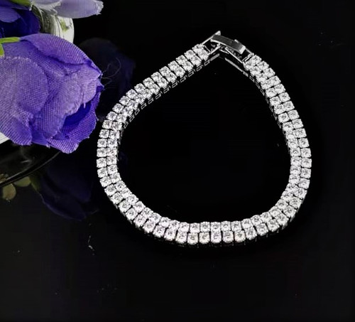 Silver Diamante Bracelet
