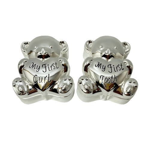 Teddy Bear First Tooth & Curl Set