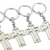 Bomboniere Silver Cross Keyring w Diamante