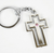 Bomboniere Silver Cross Keyring w Diamante