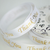 Thank You  Satin Ribbon White & Gold
