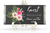 Wedding Favour Chocolate Bar Black Floral Chalk Design