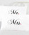 Mr & Mrs Satin Pillow Case Set- White