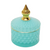Teal Glass Jar Wedding Favour with Gold Tip Lid