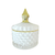 White Trinket Gold Trim