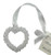 Wedding Clear Beaded Open Heart Charm