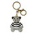  Silver Rhinestones Teddy Keyring with Striped T-shirt