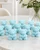 Mini Blue Rose Teddy Bear Candle Christening Favour