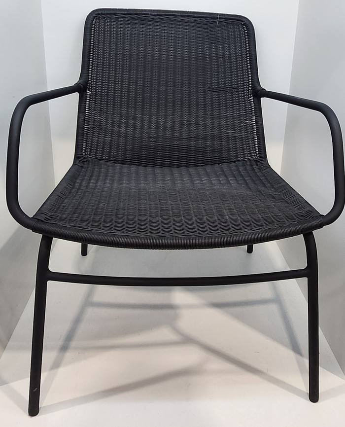 Front view of FELIX outdoor low lounge chair in Lava - limited stock!