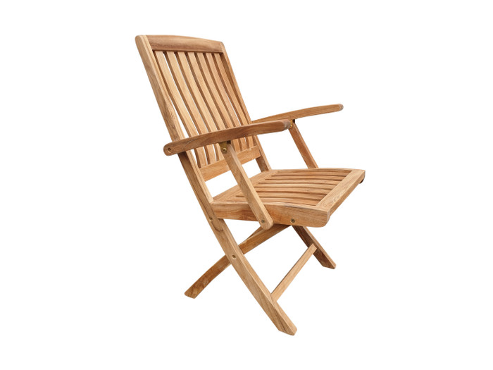 Luxus folding teak dining arm chair