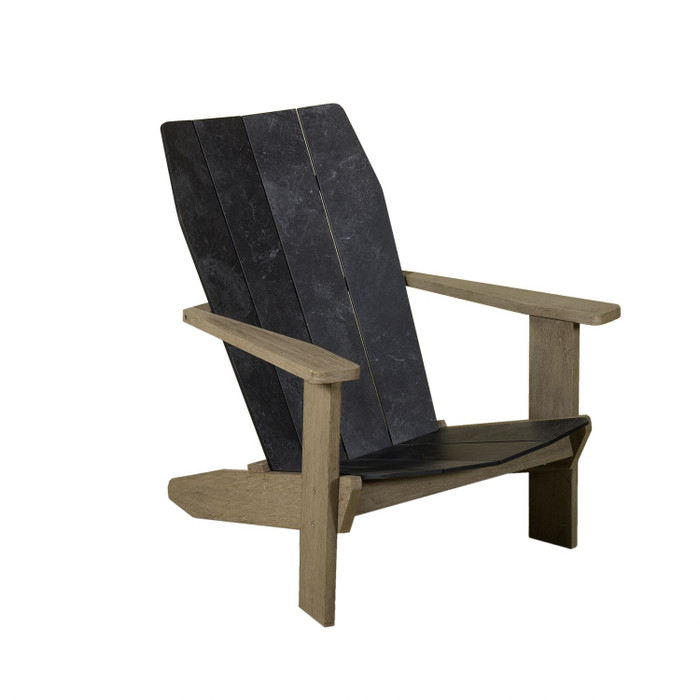 COPENHAGUE outdoor Adirondack chair by Les Jardins with HPL seat and base - angled view