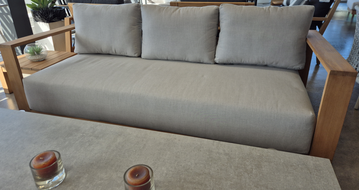 BRIAR 3 Seater Sofa in Sunbrella cast silver fabric