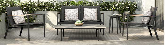 DELORES RECTANGLE COFFEE TABLE, 160cm x 80cm, Shown with Light Grey (Grigio) ceramic top