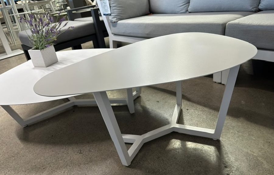 LEAF Outdoor Aluminium Coffee Table 90 x 60 x 45H  - Lava or (White Colour on SALE!)