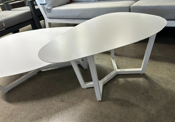 LEAF Outdoor Aluminium Coffee Table 90 x 60 x 45H  - Lava or (White Colour on SALE!)