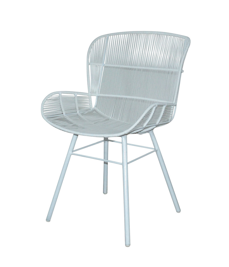 ROSE outdoor dining arm chair in Stone White - also available in Lava