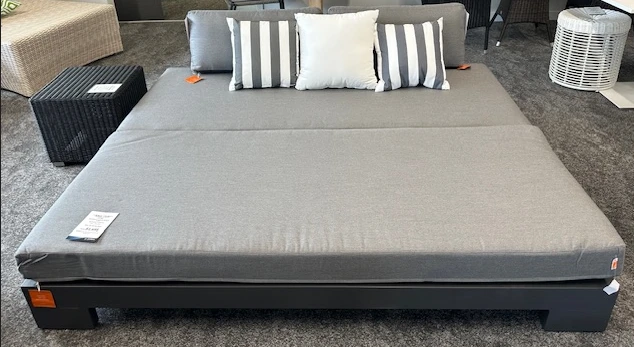 CUBE Sofa and matching bench, Sale price $1,695.00 for both items! Accessories not included in sale price