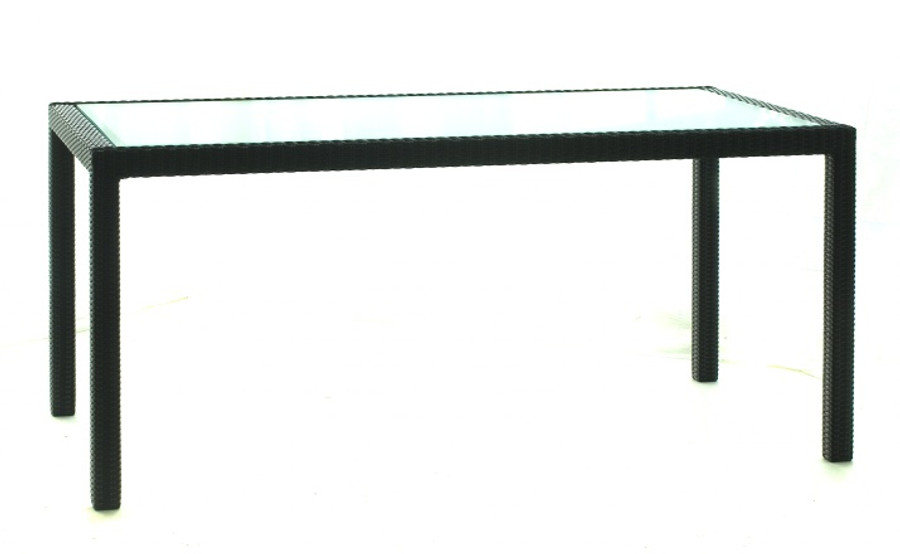 DARWIN Woven Wicker Table - 165x90cm- also available in Coffee, Espresso or snow white