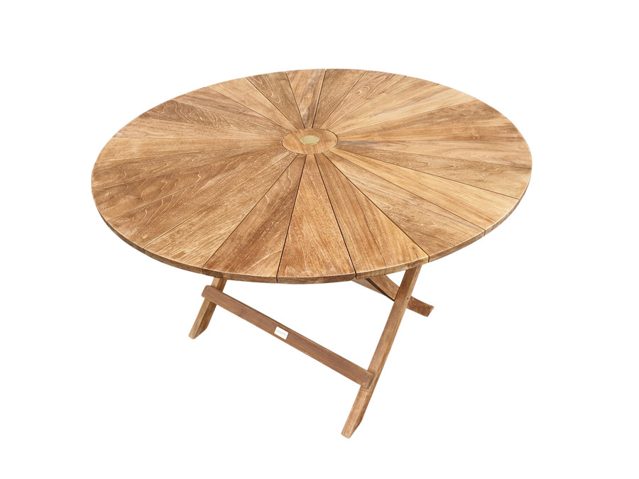 MATAHARI round, folding teak outdoor table