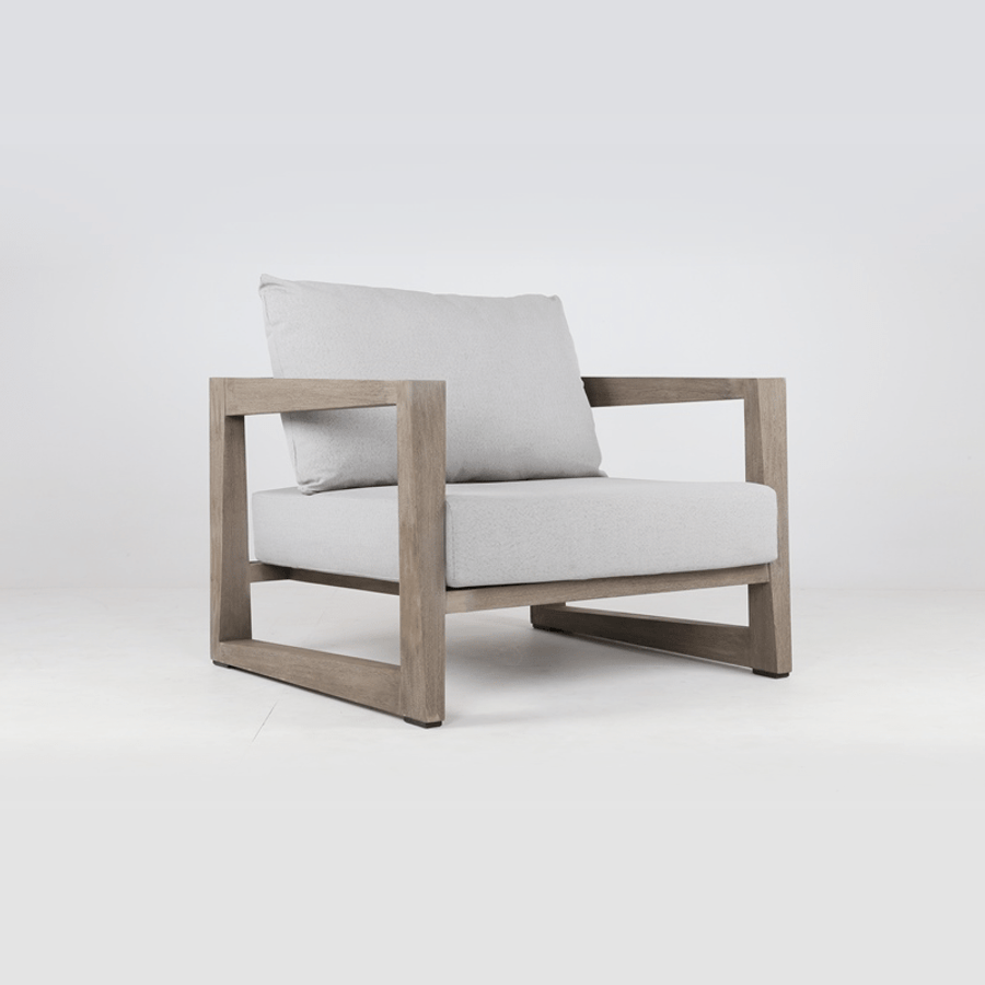 SKAAL outdoor teak low chair by Les Jardins