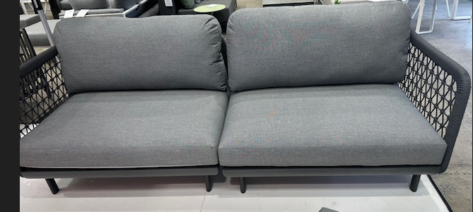 CLUB Right Arm and Left Arm sofa, 2.12m width x 80cm deep, creating a generous size sofa, in dark grey