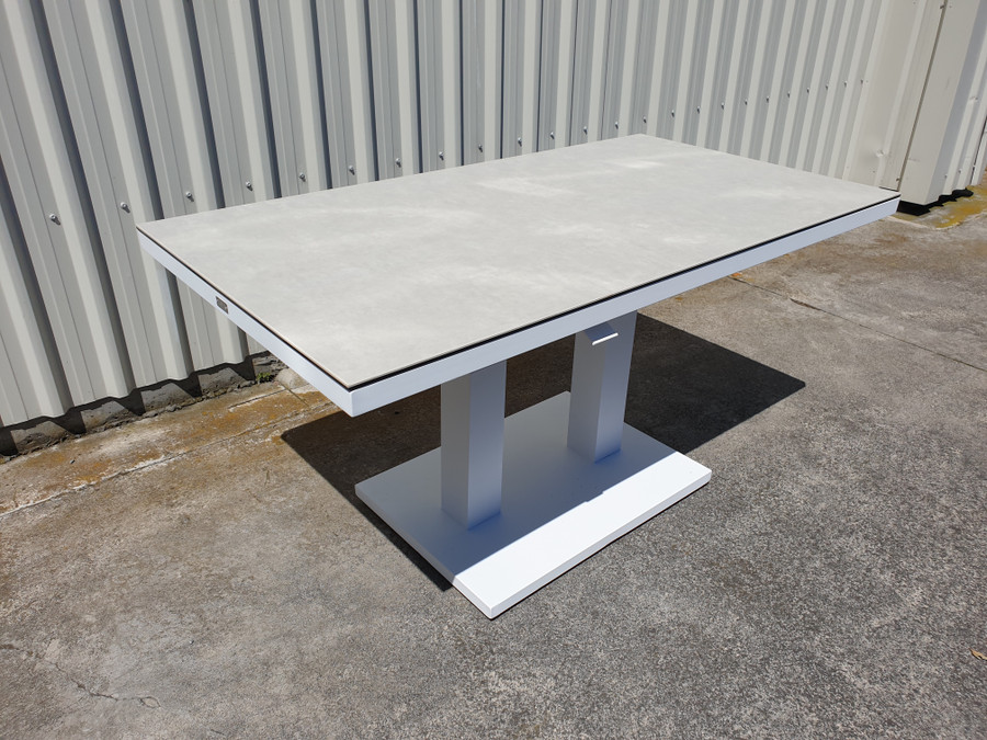 Side view of Zeb outdoor coffee table.