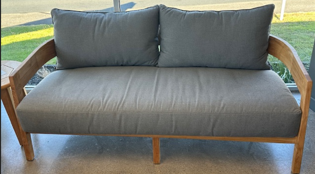 Veneto 2 Person sofa, supplied in Sunbrella Cast Slate, as pictured