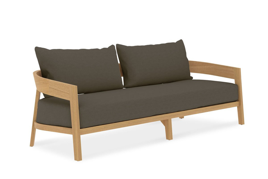 Veneto 3 person outdoor sofa in A Grade Teak
Please note : Fabric supplied is Sunbrella Cast Slate- different from image