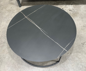 Small Pop table cleverly slides under the large to make more space to move around.