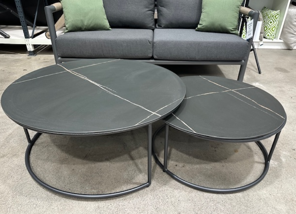 POP Aluminium & Ceramic Outdoor Coffee Table - White Marble or Pietra Grey finish