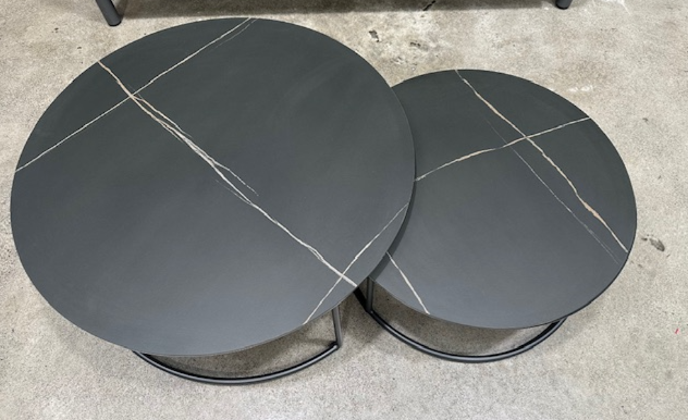 POP Aluminium & Ceramic Outdoor Coffee Table - White Marble or Pietra Grey finish