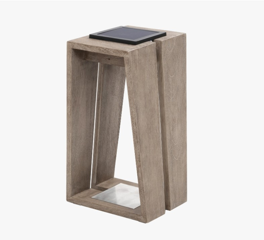 SKAAL Solar Lantern by Les Jardins with rechargeable USB panel - 40cm
Duratek teak accents