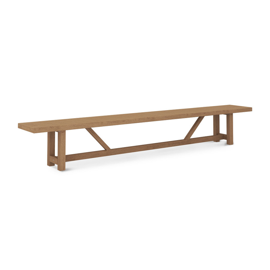 Vineyard outdoor reclaimed teak bench