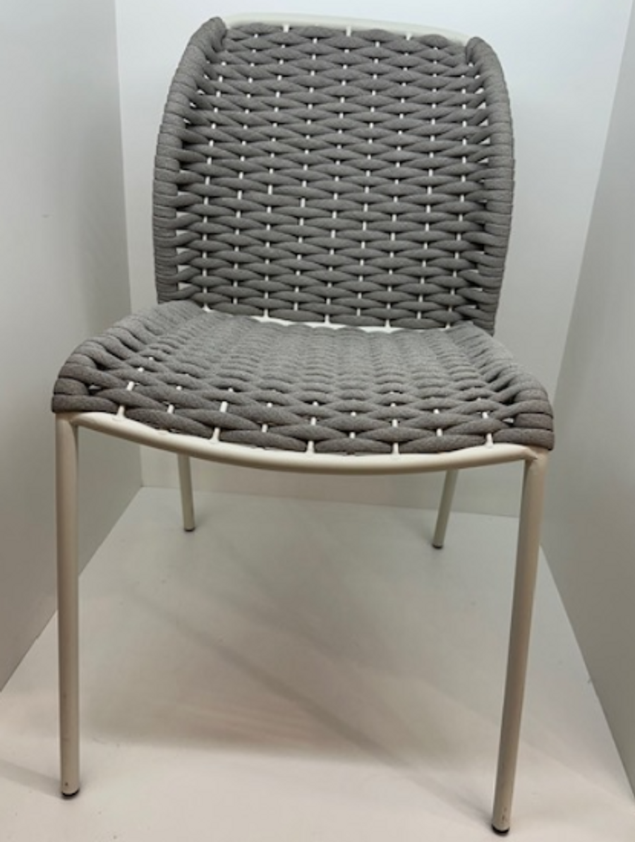 Dimensions - 45W x 42D x 83H
304 stainless steel frame, shown in grey rope, and white frame