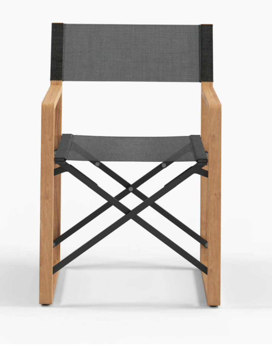 Our BURLING Directors chairs are in Ebony on a black teak frame
*Image for indicative purposes only