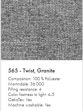 Patrik Sofa Bed, available from Poynters in Granite Twist 565.