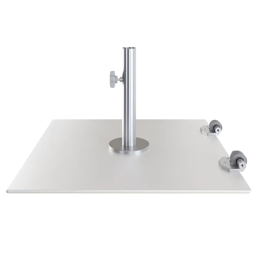 25KG Premium Wheeled base made of Galvanised Steel only, recommended for small umbrellas or, if umbrella going through a table.