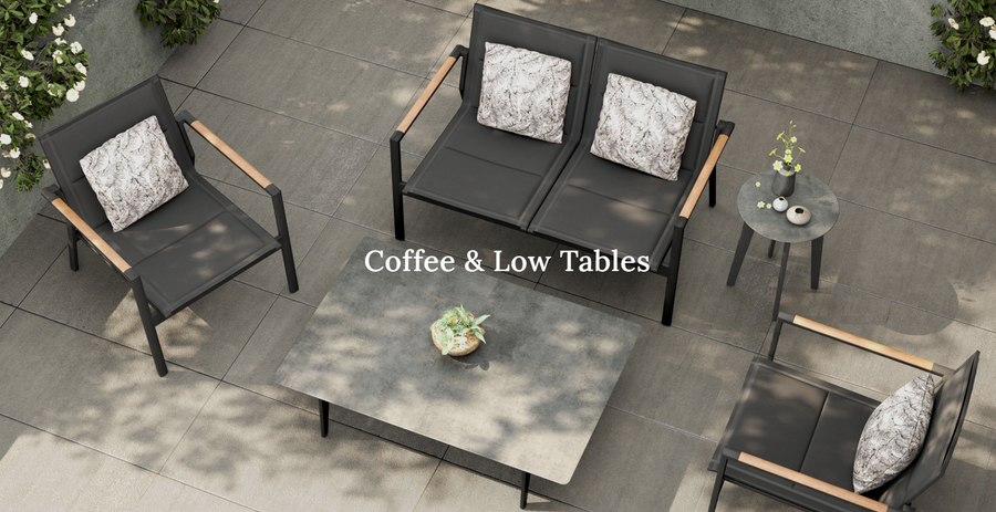 DELORES RECTANGLE COFFEE TABLE, 160cm x 80cm, Shown with Light Grey (Grigio) ceramic top