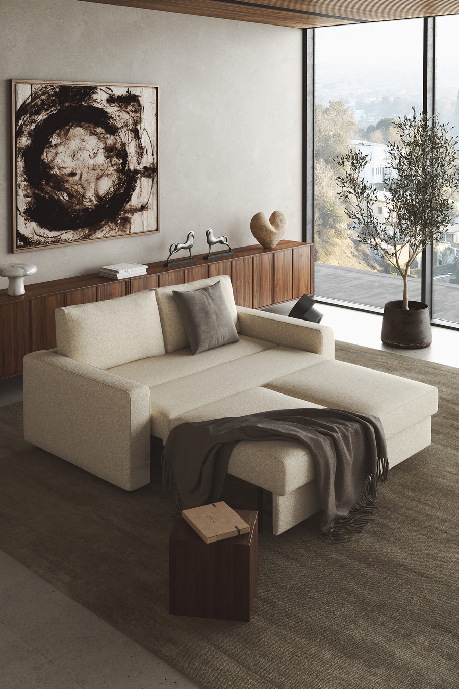 Neah sofa bed ready for sleep